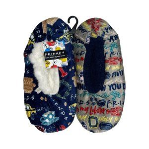 NWT FRIENDS TV Series Fuzzy Babba Slipper Socks 2 Pairs Women's 7 to 9.5
